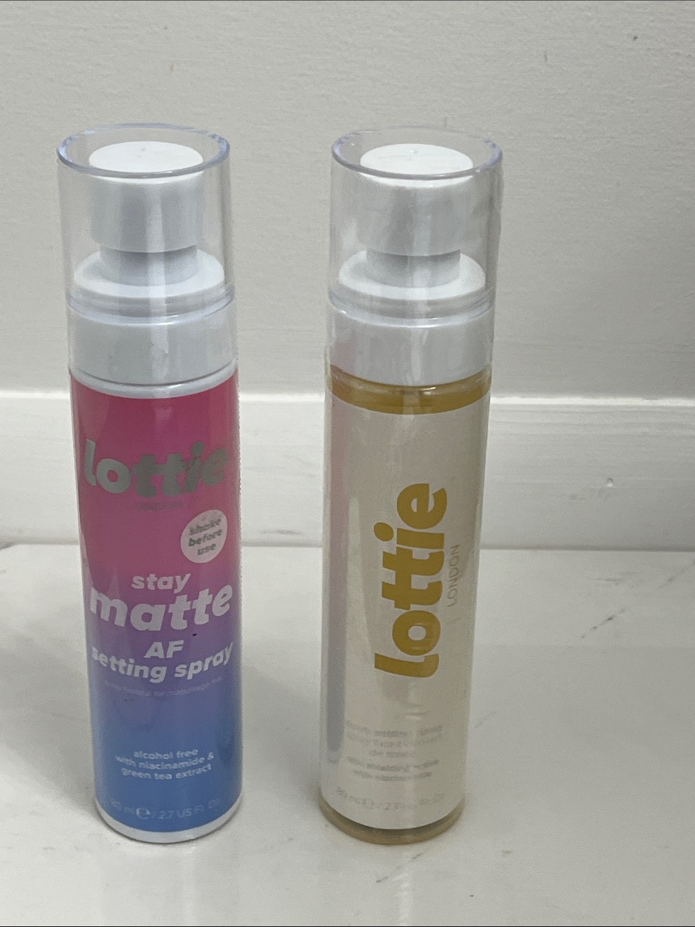 Lottie London stay matte Af and dewy setting spray lot
